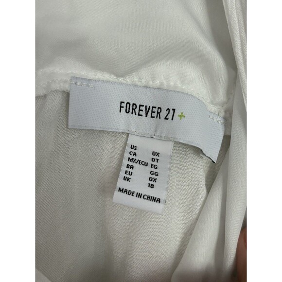 Forever 21 Blouse Top 0X Boho Oversized Embroidered Hippie Floral Fairy Festival - Picture 3 of 6